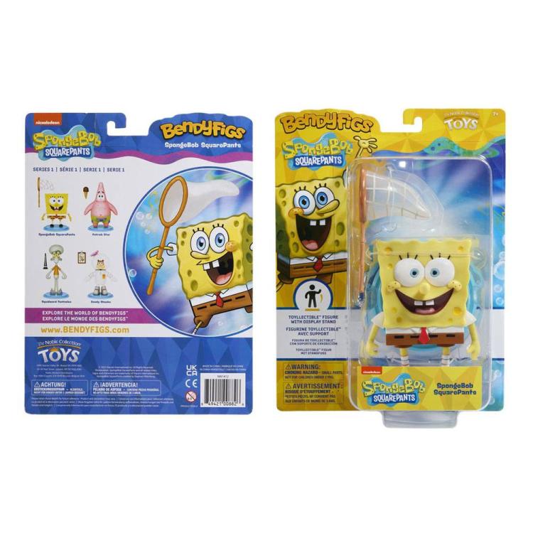 BENDYFIGS - SPONGEBOB SCHWAMMKOPF SERIE 1 ACTIONFIGUR 16CM NOBLE COLLECTION