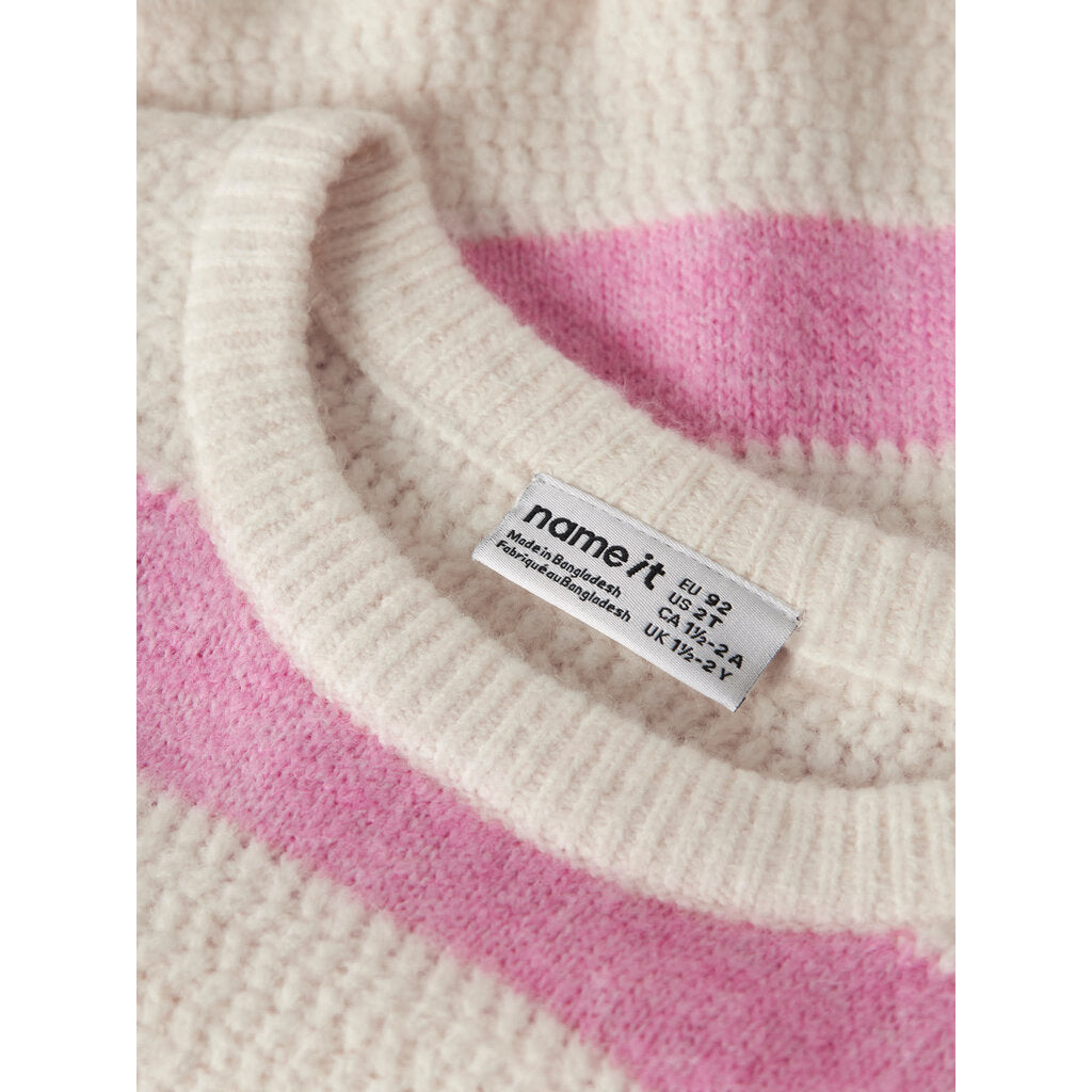 Name It NYLA 13259433 Maglioncino Bambina Bianco Rosa