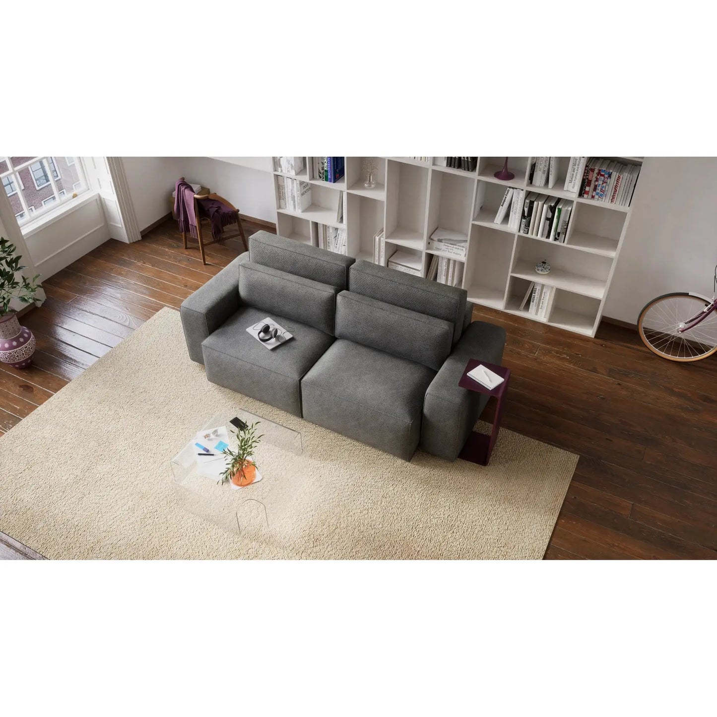 Schlafsofa 3-Sitzer JORDAAN - Grau