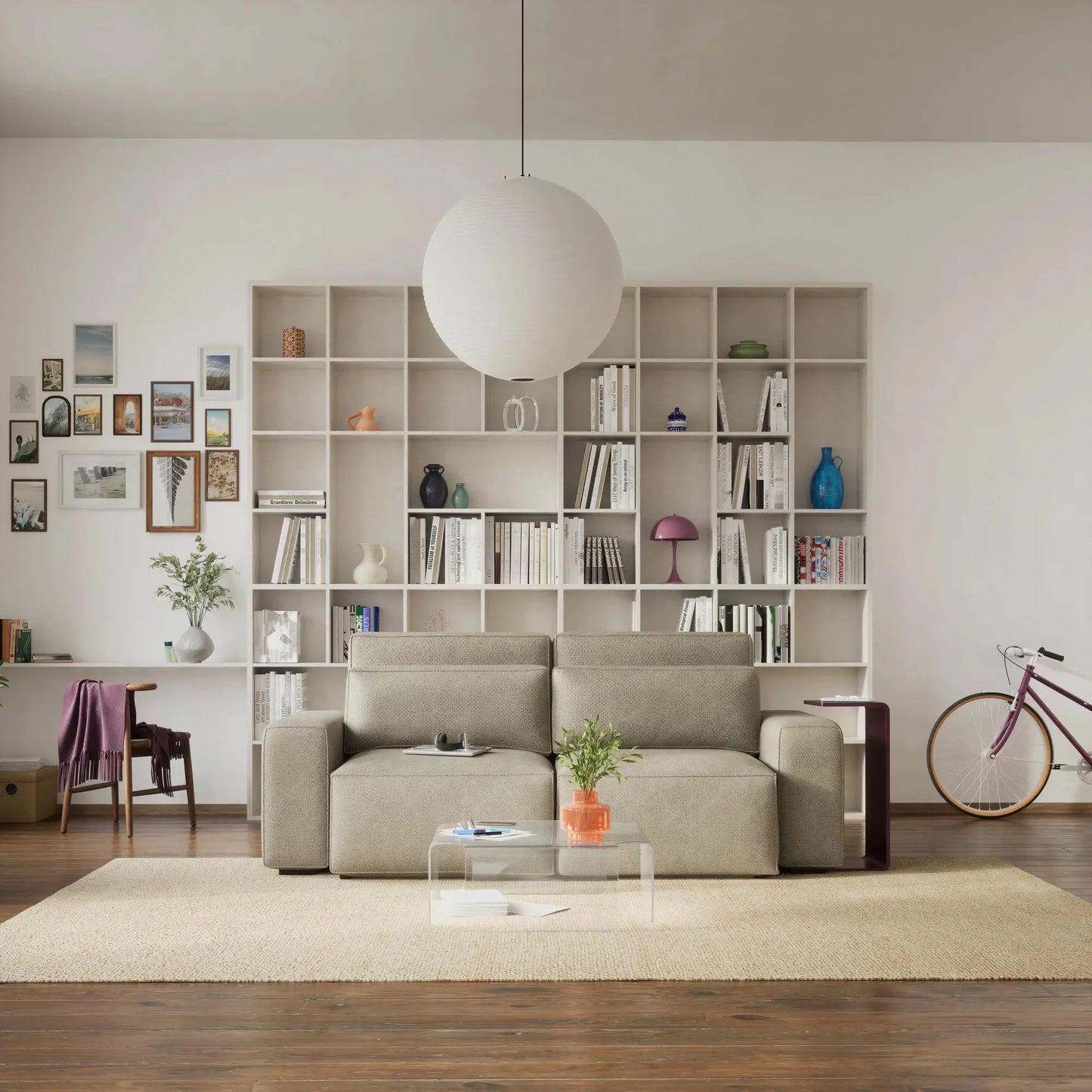 Schlafsofa 3-Sitzer JORDAAN - Creme
