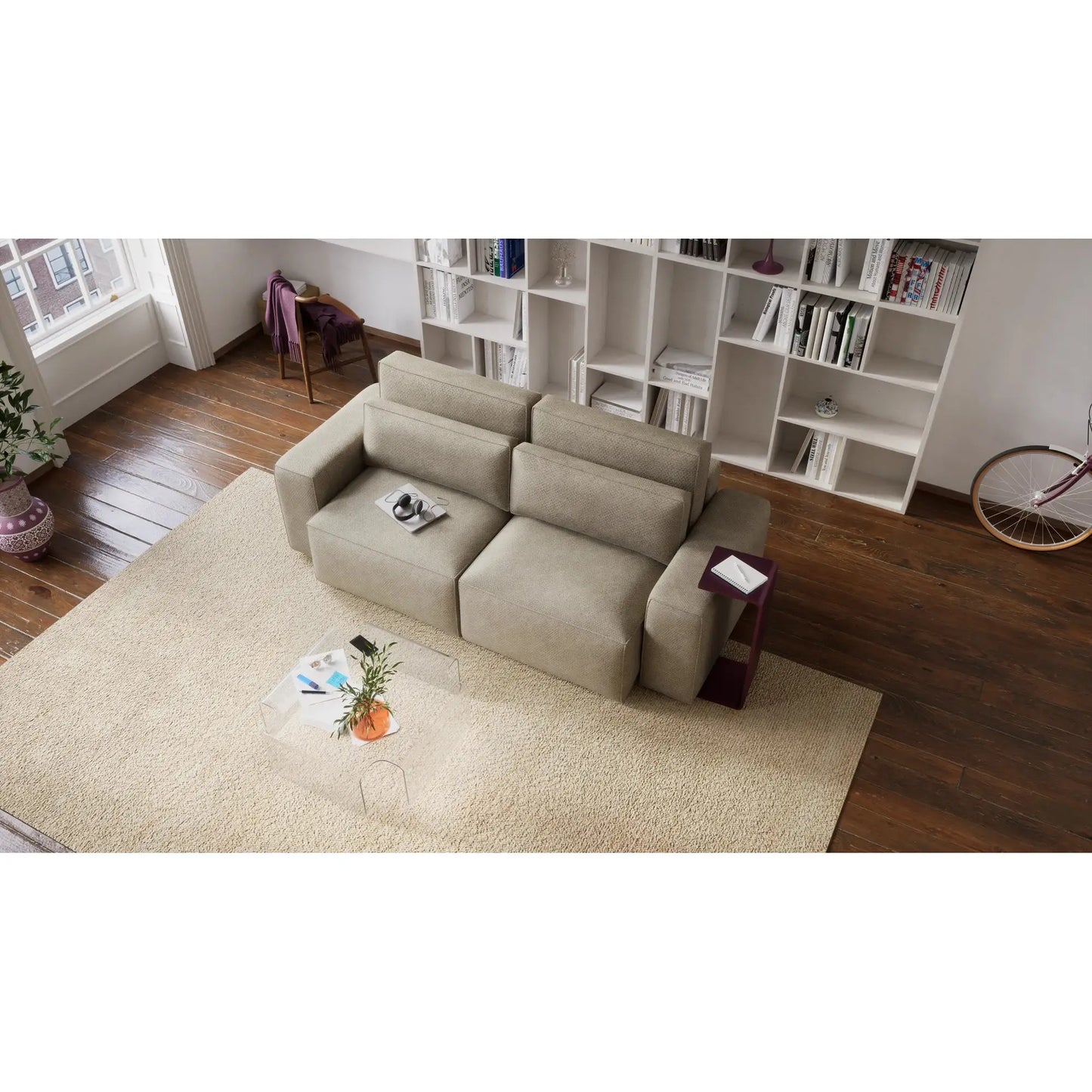 Schlafsofa 3-Sitzer JORDAAN - Creme