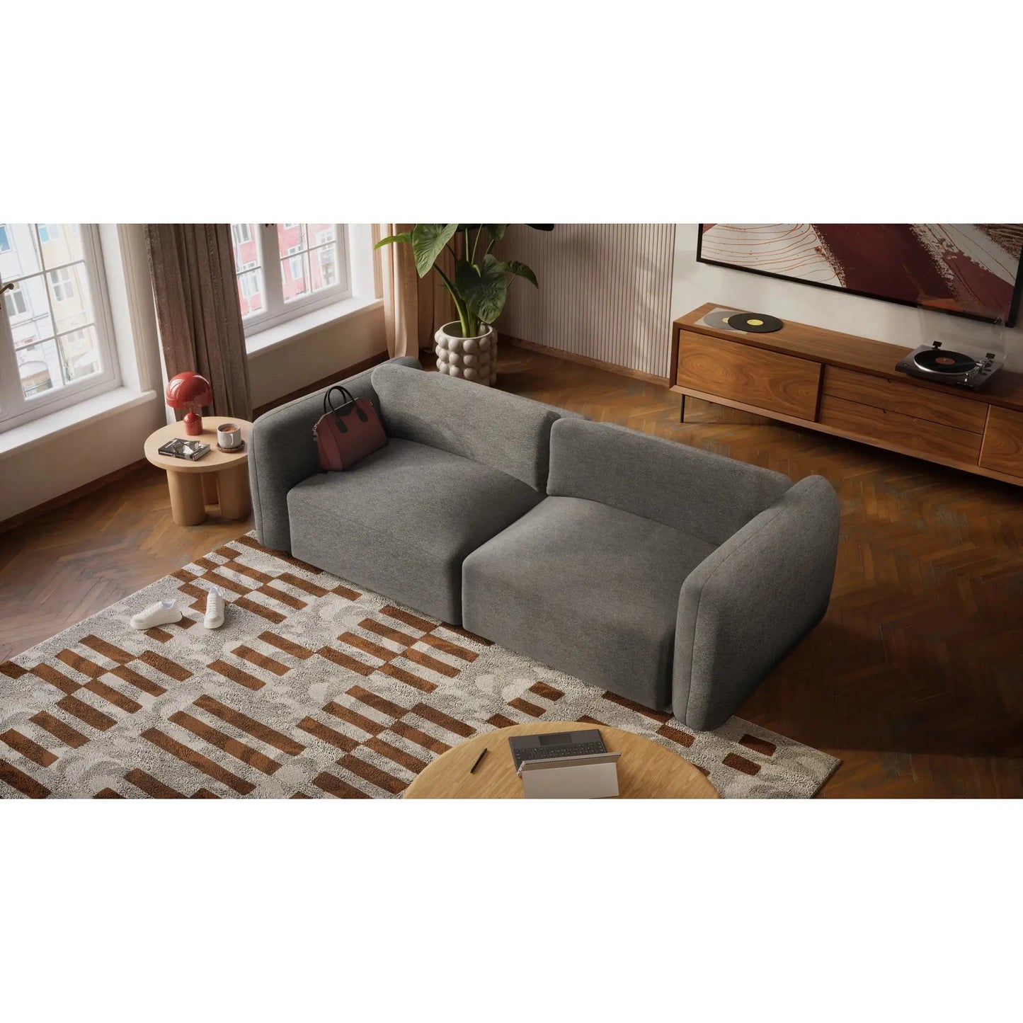 Schlafsofa 3-Sitzer NORREBRO - Grau