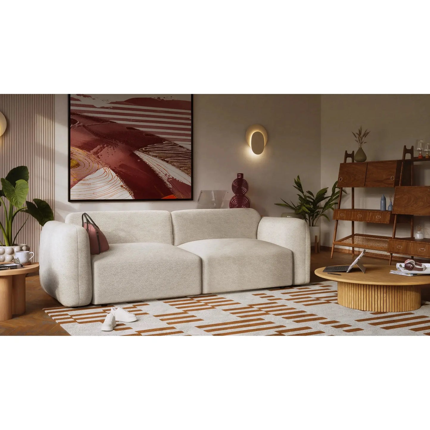 Divano Letto 3 Posti NORREBRO - Beige