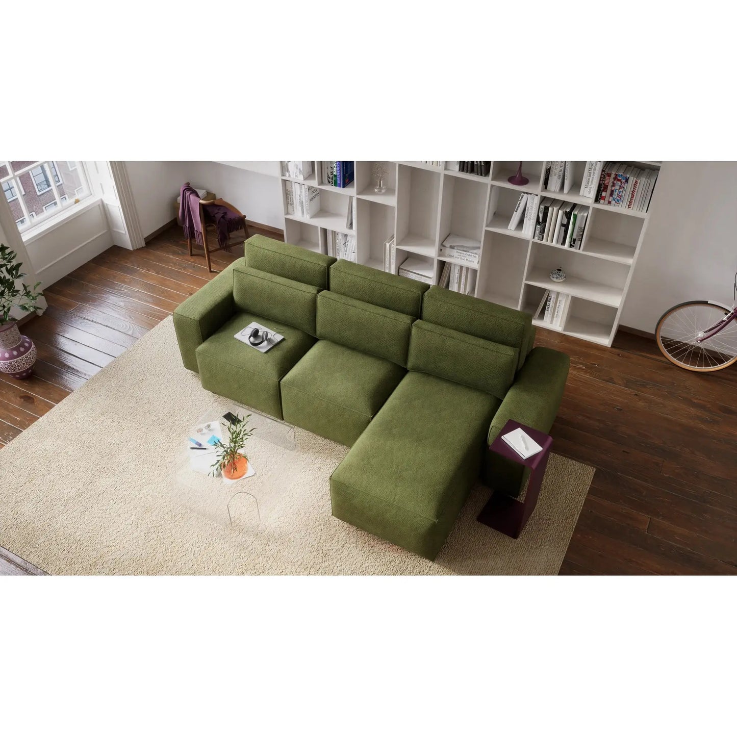 Eckschlafsofa JORDAAN - Khaki