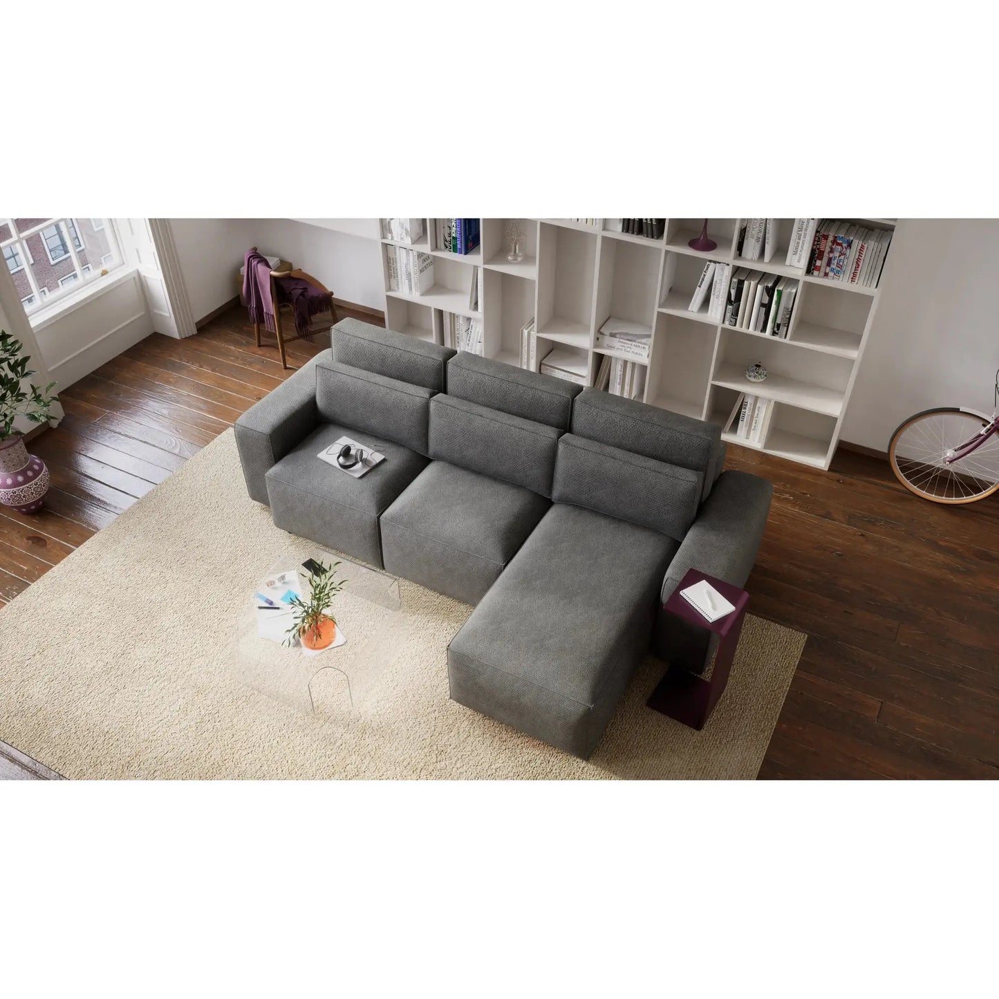Eckschlafsofa JORDAAN - Grau