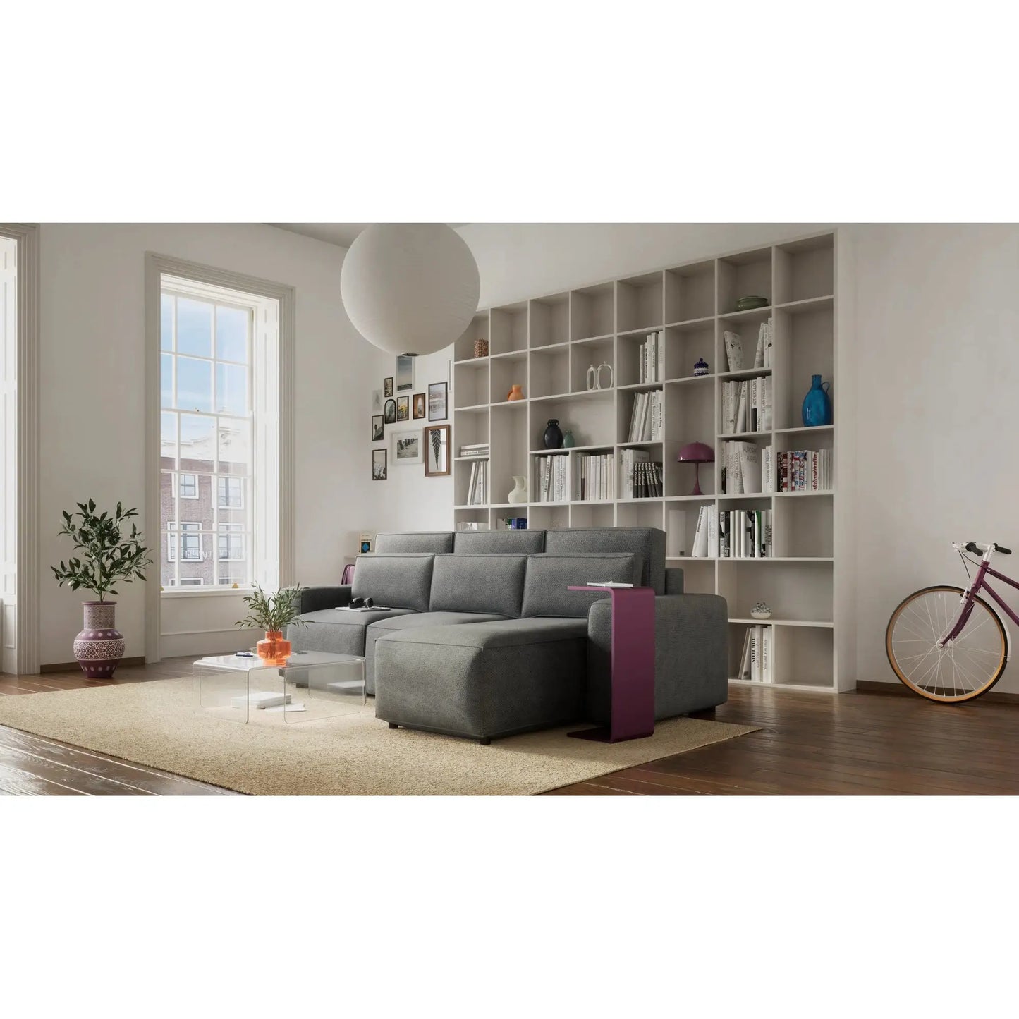 Eckschlafsofa JORDAAN - Grau