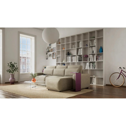 Schlafsofa JORDAAN in Eckausführung – Creme