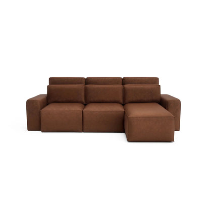 Eckschlafsofa JORDAAN – Ziegelrot