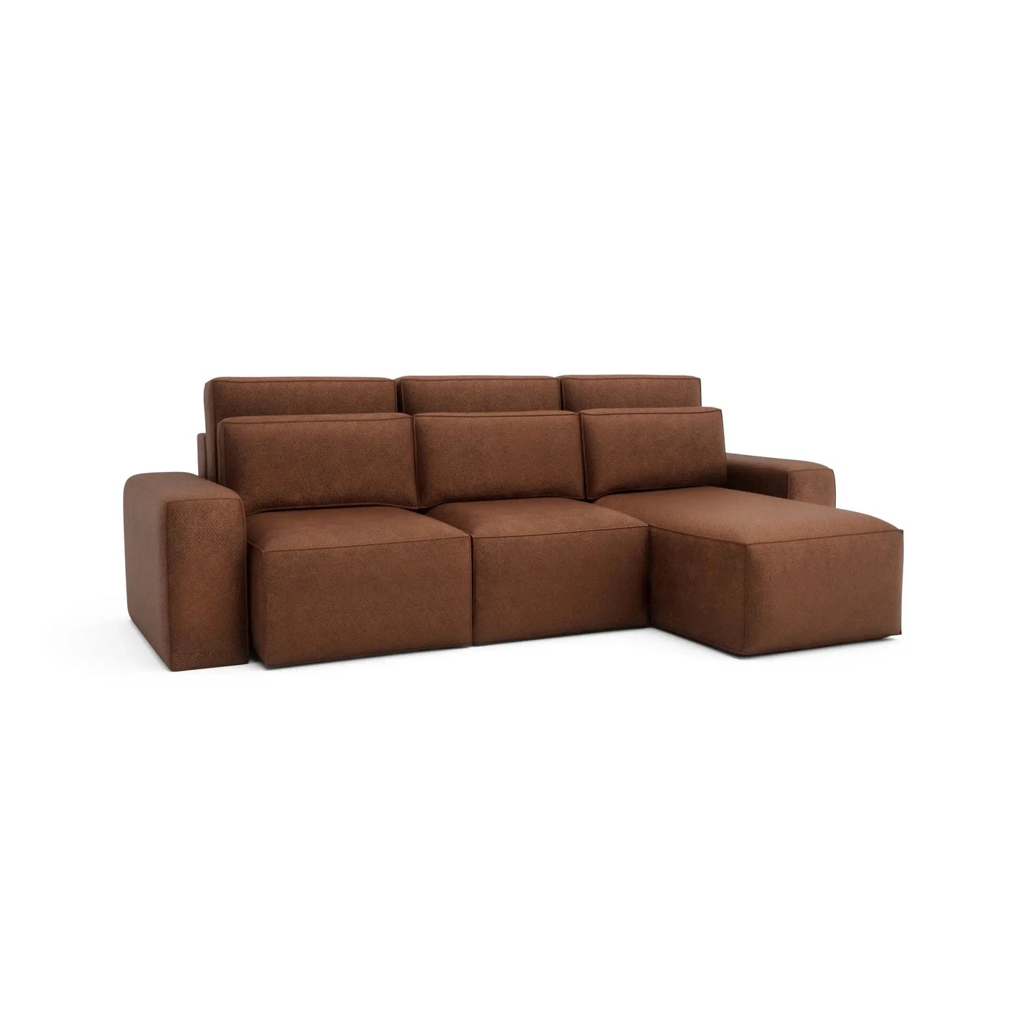 Eckschlafsofa JORDAAN – Ziegelrot