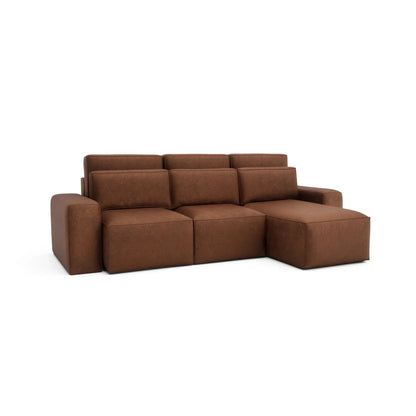 Eckschlafsofa JORDAAN – Ziegelrot