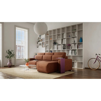 Eckschlafsofa JORDAAN – Ziegelrot