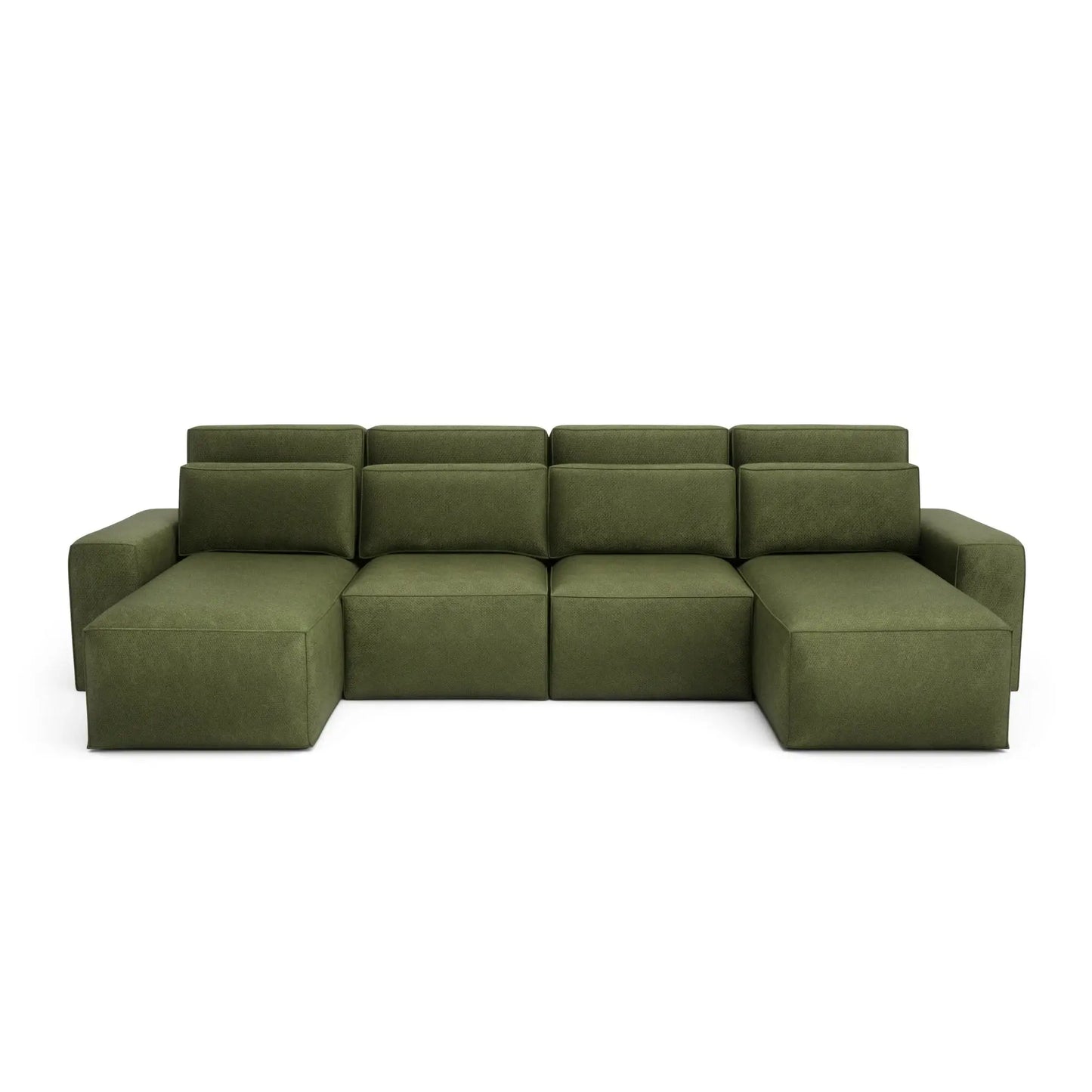 Schlafsofa JORDAAN Ecksofa - U-Form - Khaki