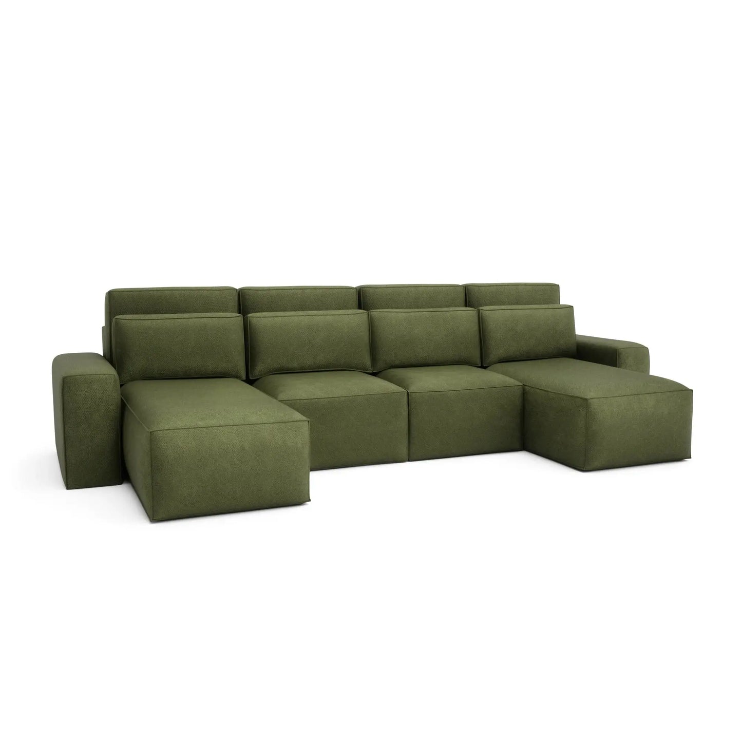 Schlafsofa JORDAAN Ecksofa - U-Form - Khaki