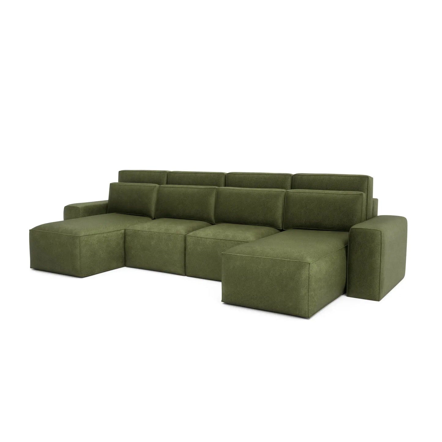 Schlafsofa JORDAAN Ecksofa - U-Form - Khaki