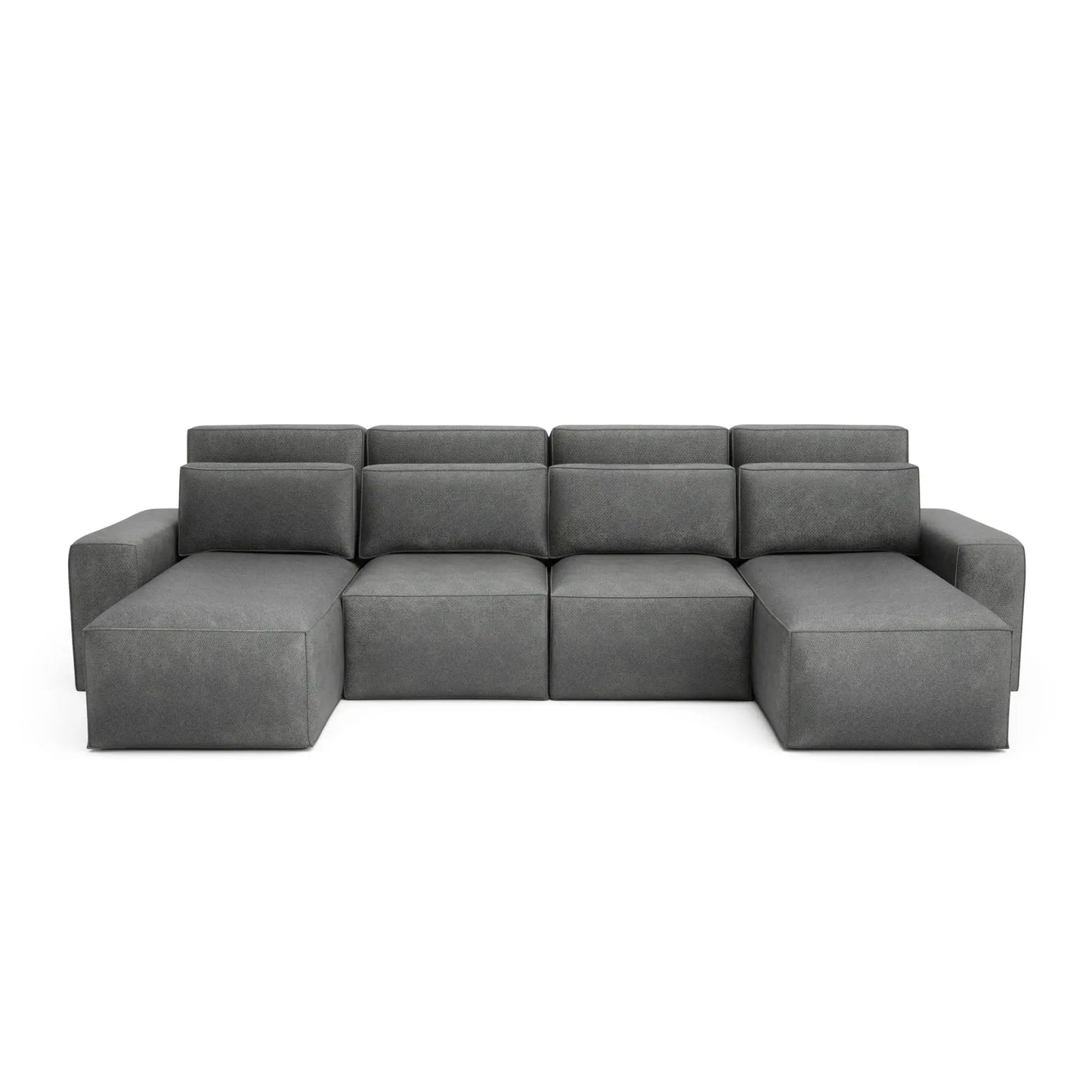 Divano Letto Angolare JORDAAN - Forma U - Grigio