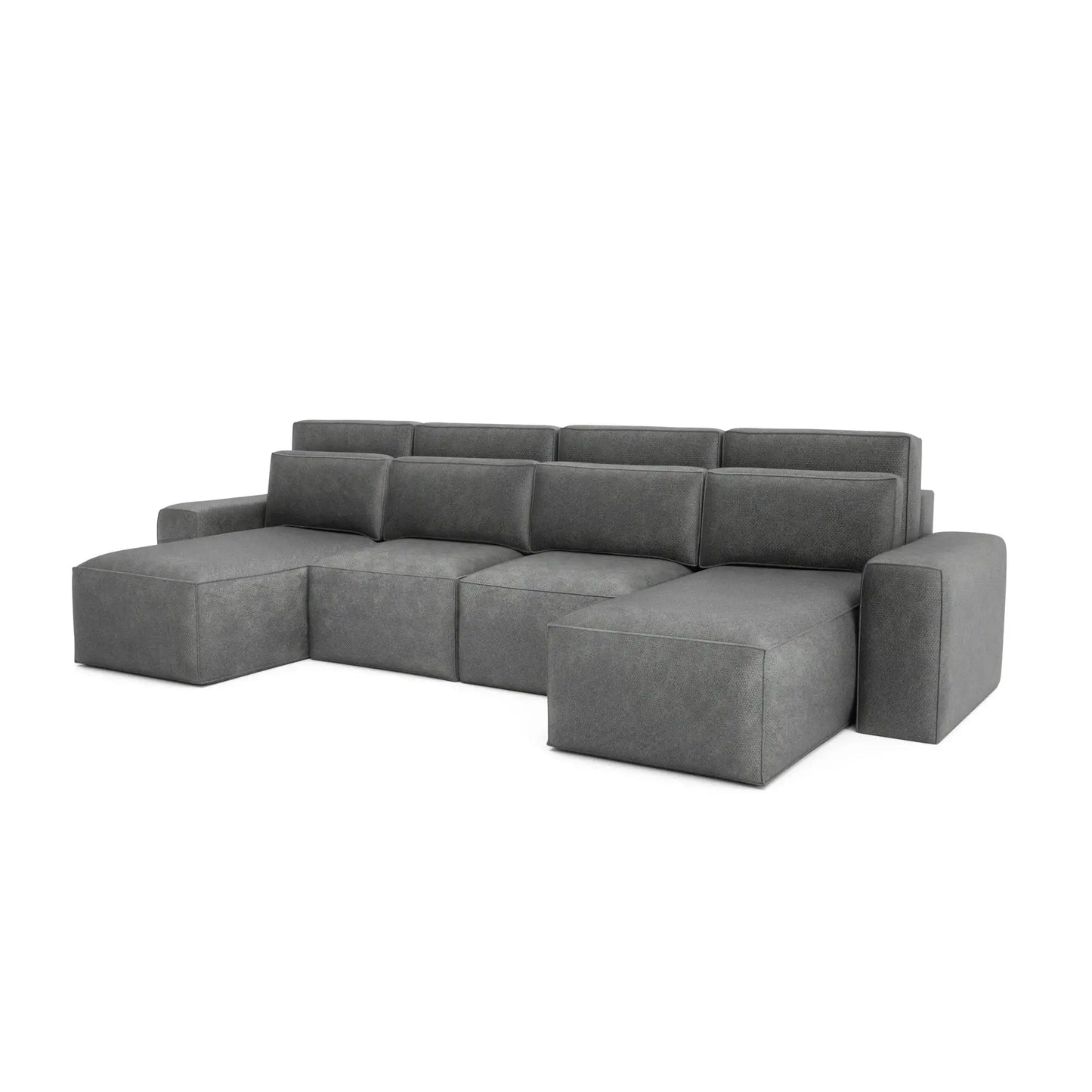 Divano Letto Angolare JORDAAN - Forma U - Grigio