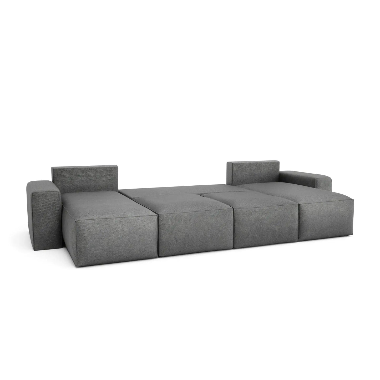 Divano Letto Angolare JORDAAN - Forma U - Grigio