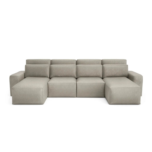 JORDAAN Corner Sofa Bed - U-shaped - Cream