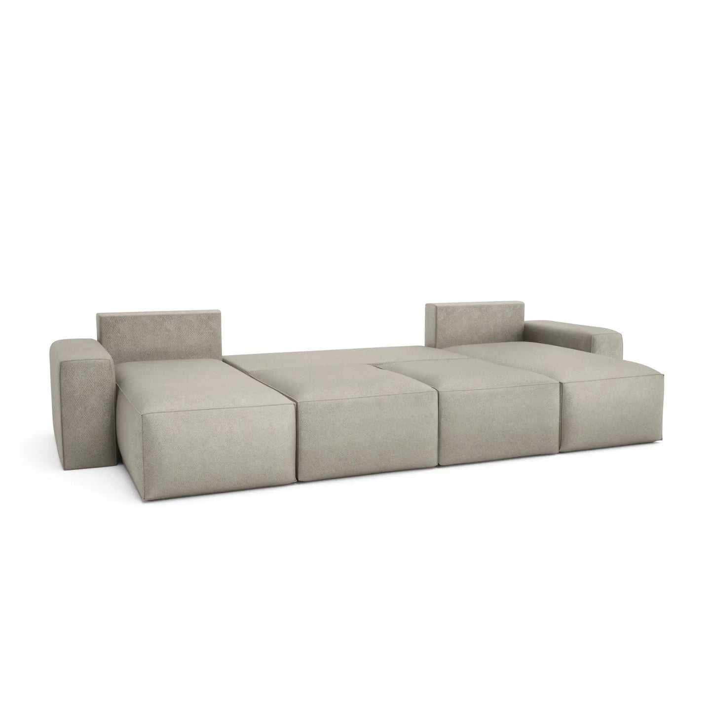 Eckschlafsofa JORDAAN - U-Form - Cremefarben