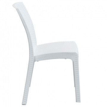 Sedia Virginia - Seduta in Wicker con Struttura in Plastica Stampata