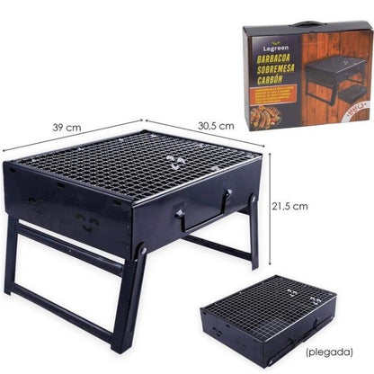 Barbecue da Tavolo Carbonella Grill con Valigetta Portatile Barbeque BBQ Pieghevole Campeggio