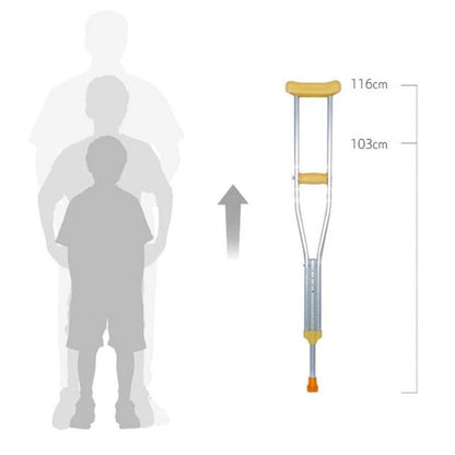 Paar Krücken, verstellbar, Achselstütze, Aluminiumlegierung, Physiotherapie, Beinstütze
