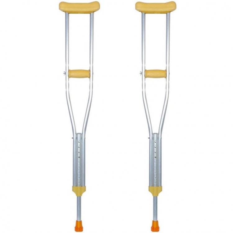 Paar Krücken, verstellbar, Achselstütze, Aluminiumlegierung, Physiotherapie, Beinstütze