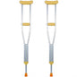 PAIR OF ADJUSTABLE AXILLARY CRUTCHES ALUMINUM ALLOY PHYSIOTHERAPY LEG SUPPORT