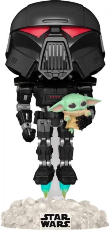 Funko Pop! Star Wars – Dark Trooper mit Grogu (488) Special Edition Glow Dark