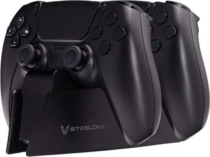 Steeldigi Base Ladestation Dualsense Dual-Stand Charge Schwarz Controller Schwarz PS5
