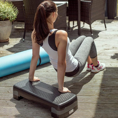 Stepper Aerobic Stepbrett 2-stufig verstellbar Cardio Fitness Yoga Studio