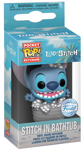 Funko Pop! Lilo & Stitch – Stitch in Badewanne Vinyl Schlüsselanhänger Figur