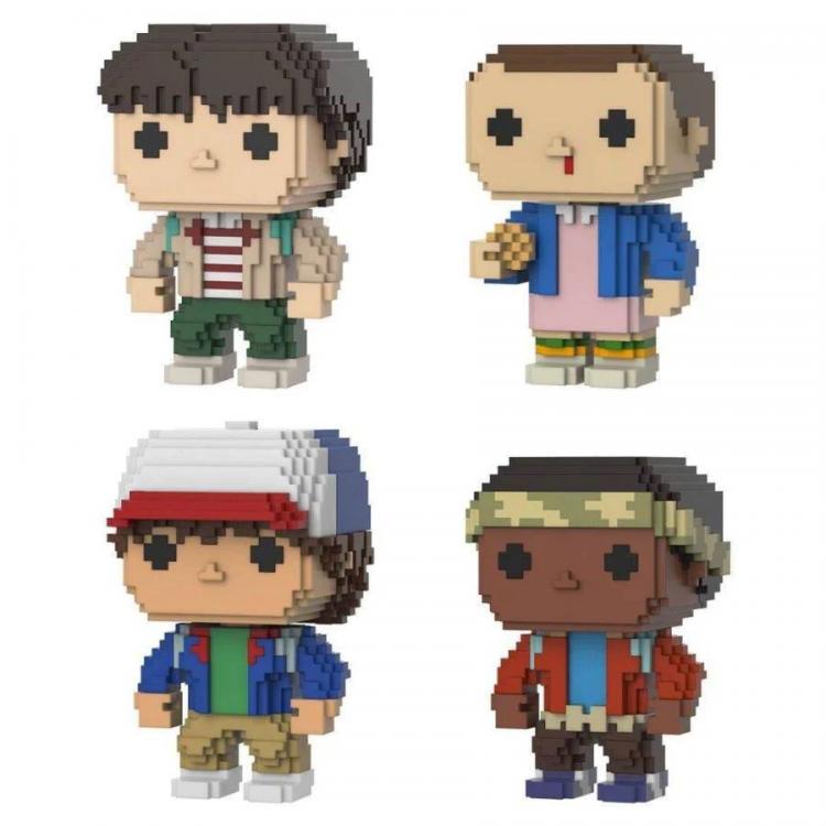 Funko Pop 8-Bit Stranger Things Eleven mit Eggos Lucas Dustin Mike 4er-Pack Set