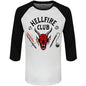 Heroes Inc Stranger Things T-Shirt M Men's 3/4 Sleeve Baseball Logo Nerd Shirt