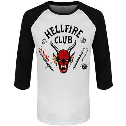 Heroes Inc Stranger Things T-Shirt L Herren 3/4-Arm Logo Baseball Nerd
