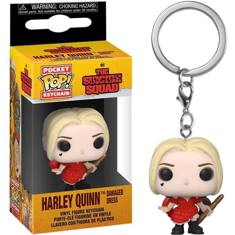Funko Pocket Keychain Pop! The Suicide Squad: Harley Queen Damaged Dress - Vinyl Figure 4cm