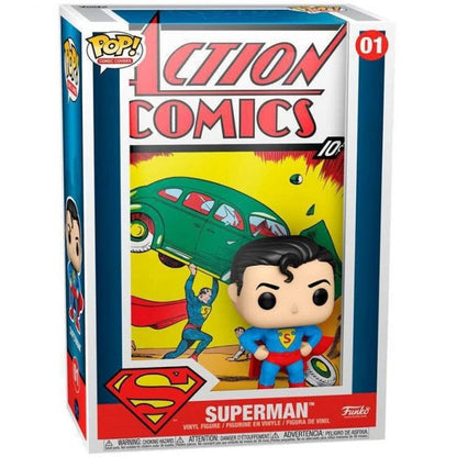 Funko Pop ! Dc Comic Cover Superman - (01) Action Comics Figure Da Collezione