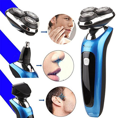 Rasoio Elettrico Uomo Regola Barba Ricaricabile Taglia Capelli Naso Impermeabile