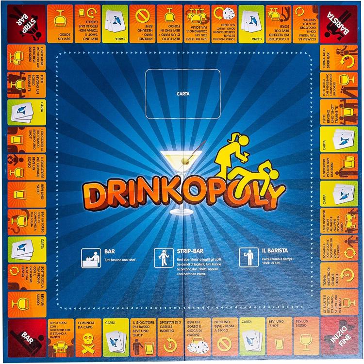 ASMODEE DRINKOPOLI GESELLSCHAFTSSPIEL FÜR ERWACHSENE 1-69 SPIELER 18+ PARTY ITALIENISCH