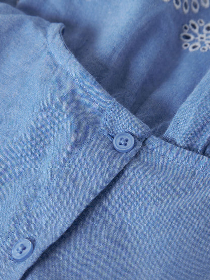 Name It Top Bimba NMFFERMA CAPSL 13254683 Purple Impression | Chambray Broderie