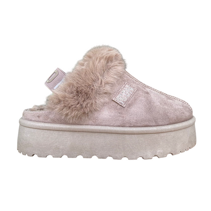 Icon Sabot Donna IC04679SD Tortora Platform 4cm Nabuk Logo