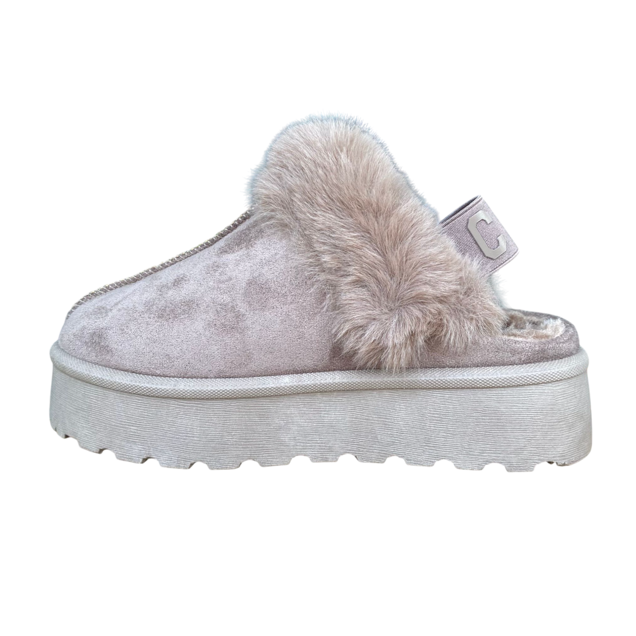 Icon Sabot Donna IC04679SD Tortora Platform 4cm Nabuk Logo