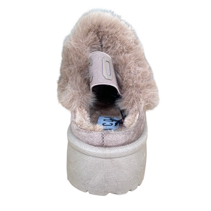 Icon Sabot Donna IC04679SD Tortora Platform 4cm Nabuk Logo