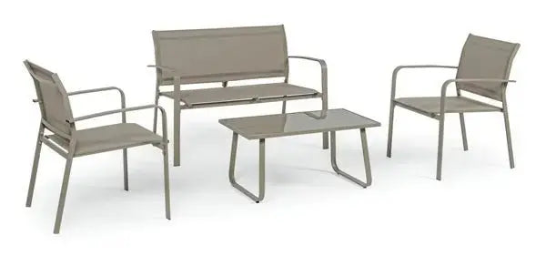 4-teiliges Loungeset Arent mit Stahlrahmen