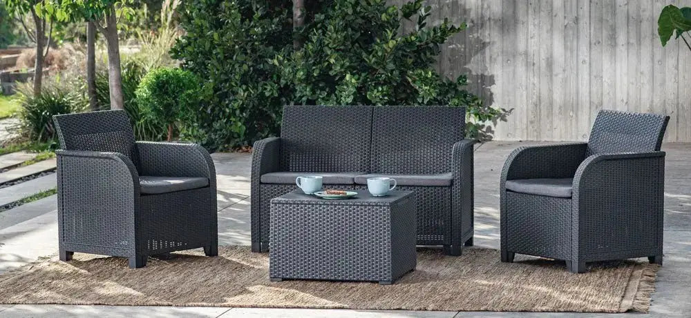 Salotto Rosalie Lounge grafite con cuscini