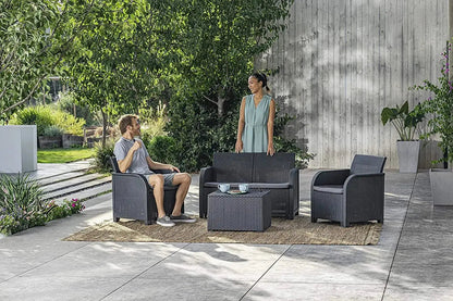 Salotto Rosalie Lounge grafite con cuscini