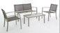 4-Piece Garden Lounge Set with Steel Frame