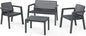 Gartenlounge-Set Emily Graphit mit grauen Kissen
