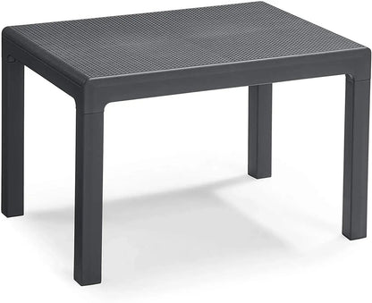 Salotto da giardino Emily Set graphite con cuscini grigi