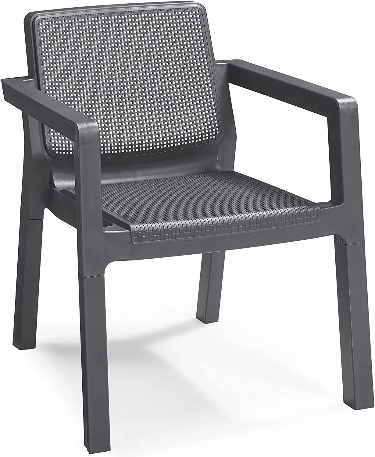 Salotto da giardino Emily Set graphite con cuscini grigi